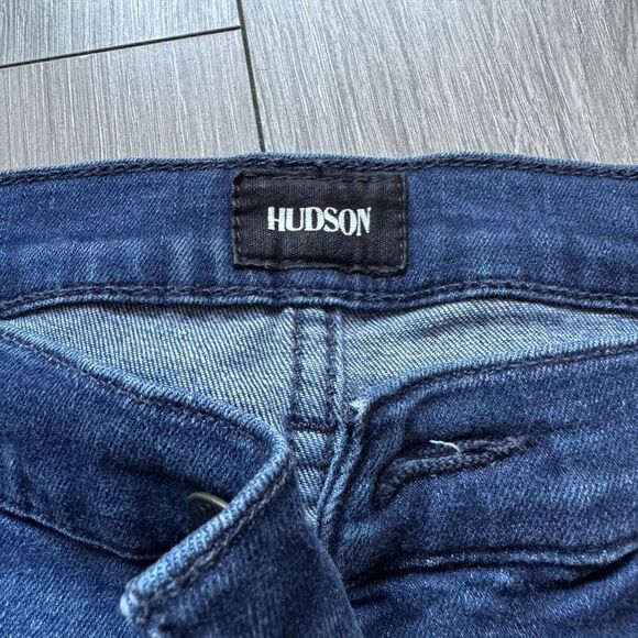 Hudson Natalie Mid Rise Super Skinny Jeans Womens 27 Inch Waist Blue Denim Zip - Picture 6 of 15